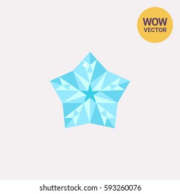 Shiny diamond star vector icon