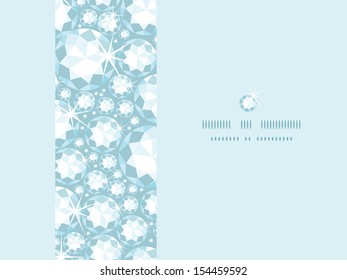 Shiny diamonds horizontal frame seamless pattern background
