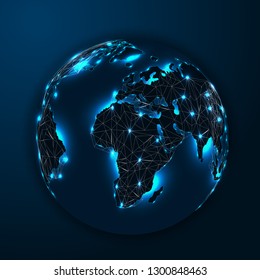 Digital Globe Map Free Shiny Digital Globe Map Connected Lines Stock Vector (Royalty Free)  1300848463 | Shutterstock