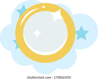 Shiny Dinner Plate Vector Flat Icon, Dish Washing Concept, Crockery Concept, Home Cleaning Maid Service Design