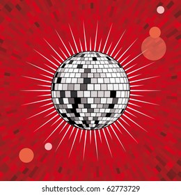 Una bola disco brillante