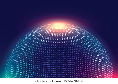 shiny disco ball music background