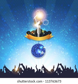 Shiny Disco Ball Party Background Vector Design