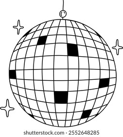 Shiny disco ball for party and dance floor decorations