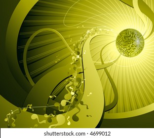Shiny disco ball. Vector illustration.