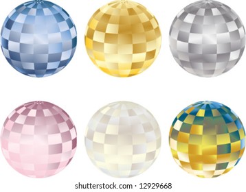 Shiny disco globes