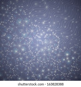 Fondo de Navidad de doodle brillante; ilustración de eps10 vectoriales.