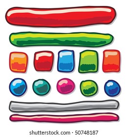 Shiny doodle web button