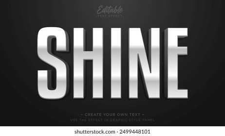 Shiny editable text effect. Luxury text mockup template