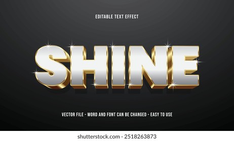 Shiny editable text effect luxury text style effect