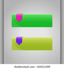 Shiny elegant buttons. Vector design template.
