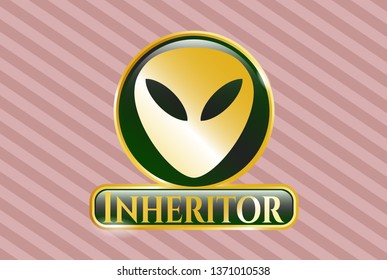  Shiny emblem with alien icon and Inheritor text inside