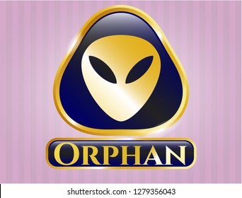  Shiny emblem with alien icon and Orphan text inside