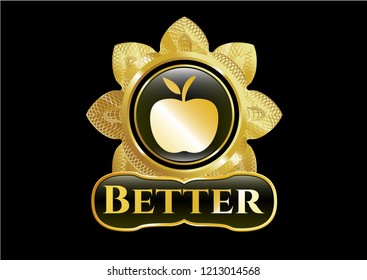  Shiny emblem with apple icon and Better text inside