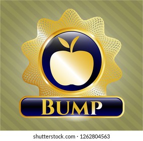  Shiny emblem with apple icon and Bump text inside