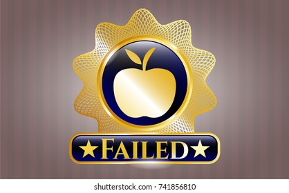  Shiny emblem with apple icon and Failed text inside