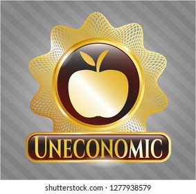  Shiny emblem with apple icon and Uneconomic text inside