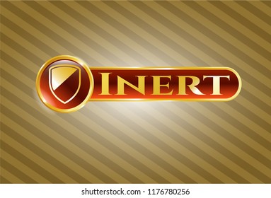  Shiny emblem with armor icon and Inert text inside