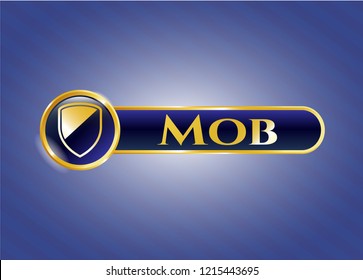  Shiny emblem with armor icon and Mob text inside