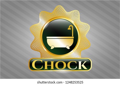  Shiny emblem with bathtub icon and Chock text inside