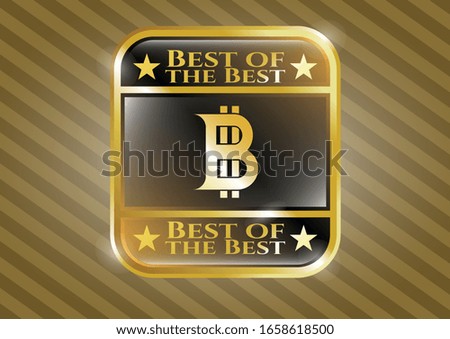  Shiny emblem with bitcoin icon and Best of the Best text inside