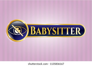  Shiny emblem with blind icon and Babysitter text inside