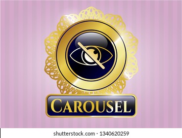  Shiny emblem with blind icon and Carousel text inside