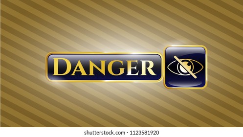   Shiny emblem with blind icon and Danger text inside