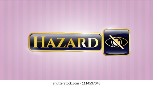  Shiny emblem with blind icon and Hazard text inside