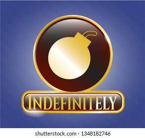  Shiny emblem with bomb icon and Indefinitely text inside