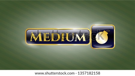  Shiny emblem with bomb icon and Medium text inside
