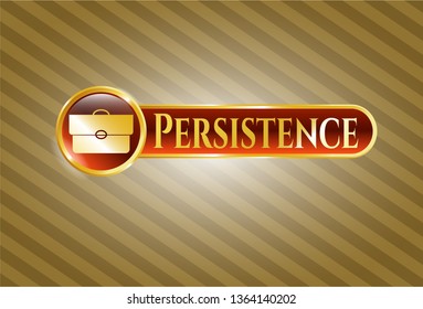  Shiny emblem with briefcase icon and Persistence text inside