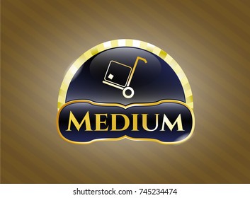  Shiny emblem with cargo icon and Medium text inside