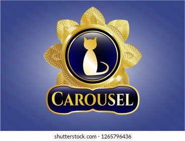  Shiny emblem with cat icon and Carousel text inside