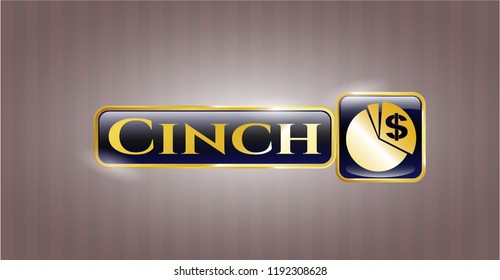  Shiny emblem with chart icon and Cinch text inside