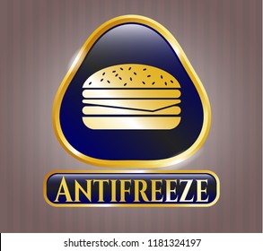  Shiny emblem with cheeseburger icon and Antifreeze text inside