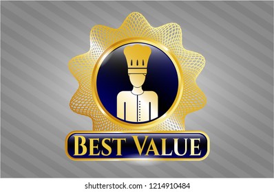  Shiny emblem with chef icon and Best Value text inside