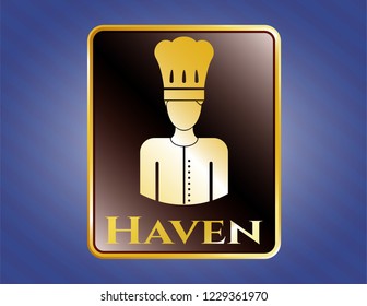  Shiny emblem with chef icon and Haven text inside