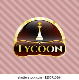  Shiny emblem with chess king icon and Tycoon text inside
