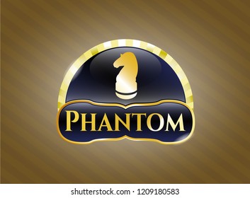  Shiny emblem with chess knight icon and Phantom text inside