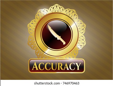  Shiny emblem with combat knife icon and Accuracy text inside