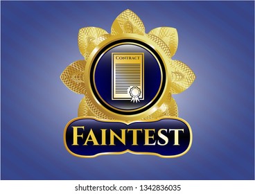 Shiny emblem with contract icon and Faintest text inside