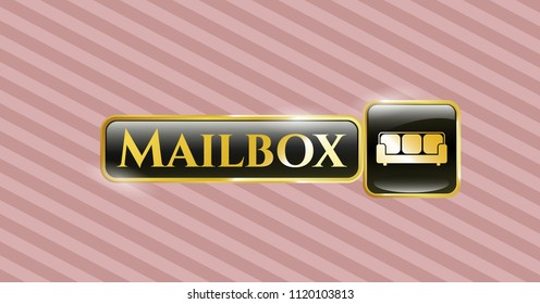  Shiny emblem with couch icon and Mailbox text inside