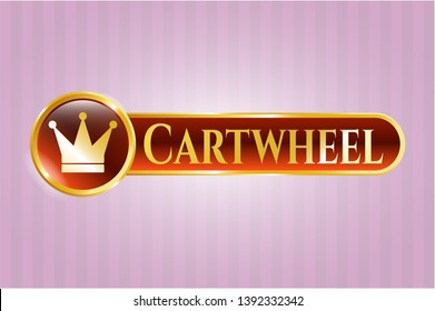  Shiny emblem with crown icon and Cartwheel text inside
