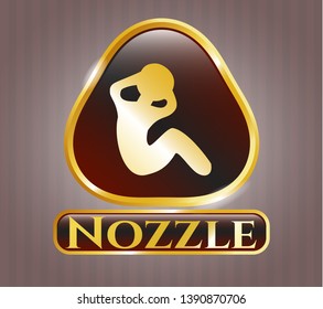  Shiny emblem with crunch icon and Nozzle text inside