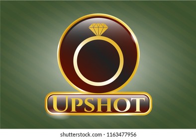  Shiny emblem with diamond ring icon and Upshot text inside