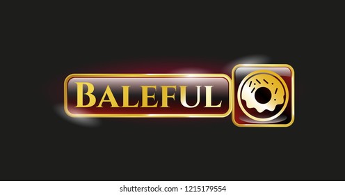  Shiny emblem with donut icon and Baleful text inside