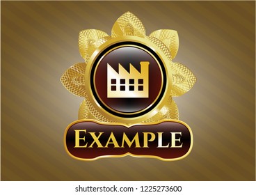  Shiny emblem with factory icon and Example text inside