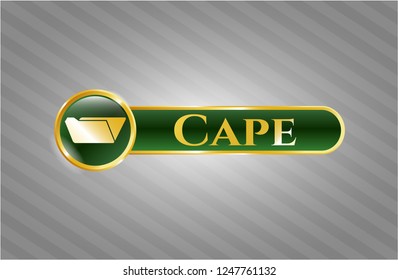  Shiny emblem with folder icon and Cape text inside