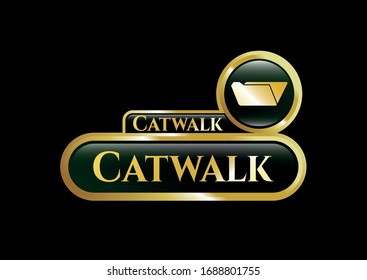  Shiny emblem with folder icon and Catwalk text inside